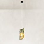 Green Pinwheel Four-Panel Marble Pendant shown in full against a neutral background
