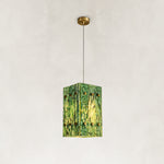 Green Twelve-Panel Marble Lantern Pendant shown against a neutral background