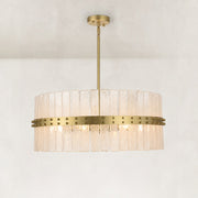 Handcrafted Bubble Glass Rod Chandelier in 28 in / 71 cm - complete fixture