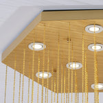 Hexa Alabaster Cascade Chandelier – Gold & White LED Luxury Light by Dalmivik, product or room detail view