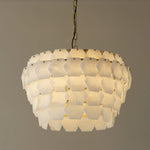 Hexa Cloud Gold & White Alabaster Pendant Light– 23.6" Diameter by Dalmivik, product or room detail view