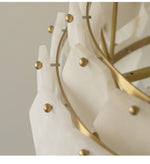 Hexa Cloud Gold & White Alabaster Pendant Light– 23.6" Diameter by Dalmivik, product or room detail view