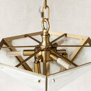 Product detail of Inverted Pyramid Marble-Panel Pendant against a neutral background