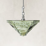 Inverted Pyramid Marble Pendant shown against a neutral background