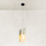 Ivory Four-Panel Marble Pendant shown in full against a neutral background