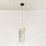 Product detail of Ivory Four-Panel Marble Pendant against a neutral background