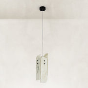 Product detail of Ivory Four-Panel Marble Pendant against a neutral background