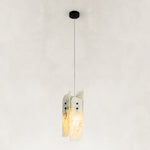 Ivory Four-Panel Marble Pendant shown against a neutral background