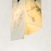 Product detail of Ivory Four-Panel Marble Pendant against a neutral background
