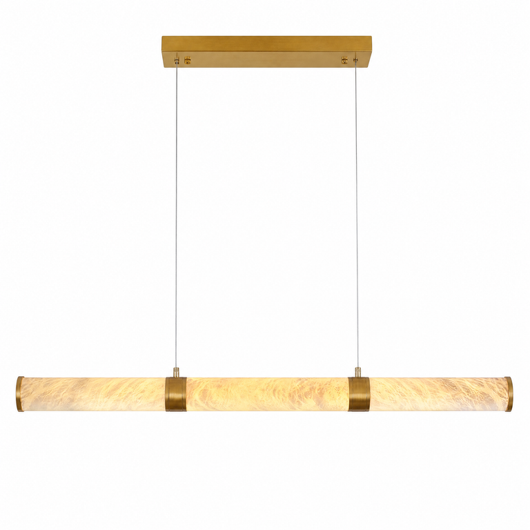 Anello Alabaster Cylinder Linear Pendant 47.24" L by Dalmivik, product or room detail view