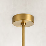 Large Layered Metal Disc Pendant in Aged Brass - material detail