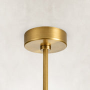 Large Layered Metal Disc Pendant in Aged Brass - material detail