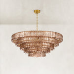 Amber glass chandelier detail.