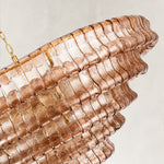 Amber glass chandelier detail.