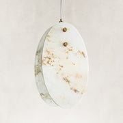 Product detail of Layered Ivory Marble Disc Pendant against a neutral background