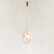 Layered Ivory Marble Disc Pendant shown against a neutral background