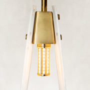Product detail of Layered Ivory Marble Disc Pendant against a neutral background