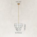 Dimension diagram for Layered Marble Disc Pendant