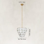 Dimension diagram for Layered Marble Disc Pendant