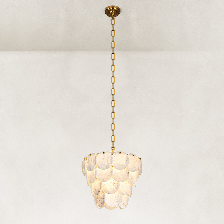 Layered Marble Disc Pendant shown in full against a neutral background