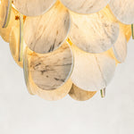 Product detail of Layered Marble Disc Pendant against a neutral background