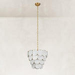 Product detail of Layered Marble Disc Pendant against a neutral background
