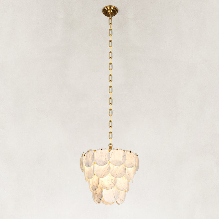 Layered Marble Disc Pendant shown against a neutral background