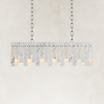 Product detail of Layered Marble Panel Island Pendant against a neutral background