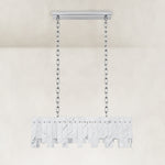 Product detail of Layered Marble Panel Island Pendant against a neutral background