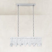 Product detail of Layered Marble Panel Island Pendant against a neutral background