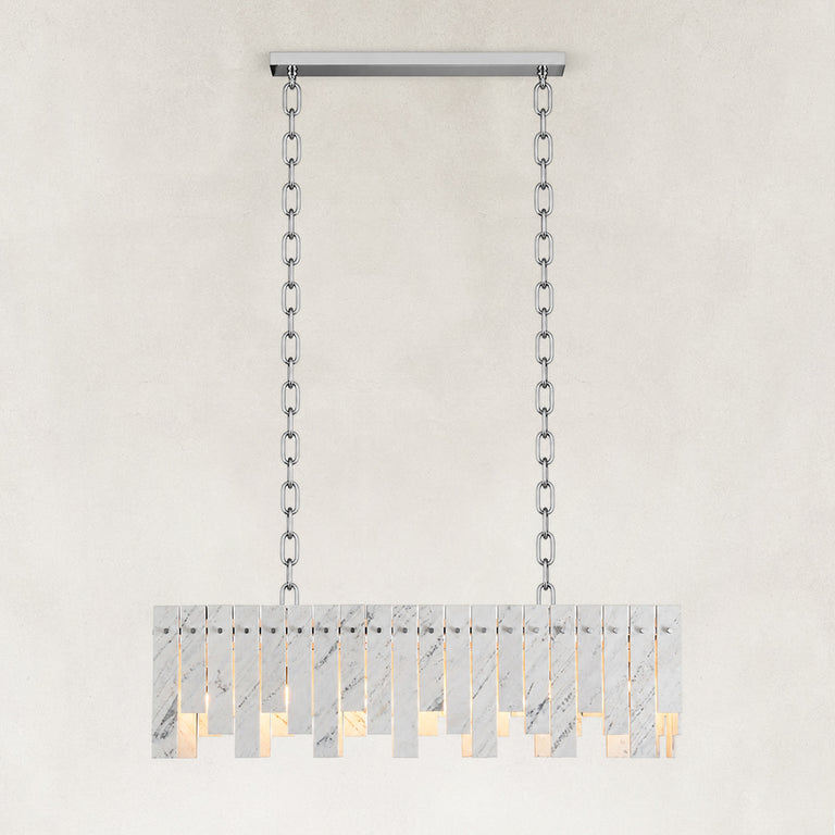 Layered Marble Panel Island Pendant shown against a neutral background