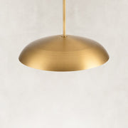 Layered Metal Disc Pendant in Aged Brass - material detail