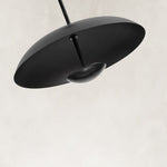 Layered Metal Disc Pendant in Matte Black - material detail