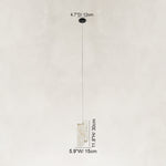 Dimension diagram for Layered White Marble Blade Pendant