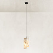Layered White Marble Blade Pendant shown in full against a neutral background