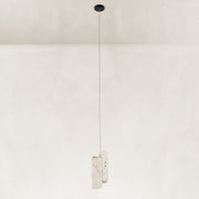 Product detail of Layered White Marble Blade Pendant against a neutral background