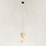 Layered White Marble Blade Pendant shown against a neutral background