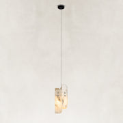 Layered White Marble Blade Pendant shown against a neutral background