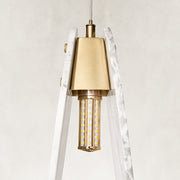 Product detail of Layered White Marble Disc Pendant against a neutral background