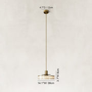 Dimension diagram for Low-Profile Marble Drum Pendant