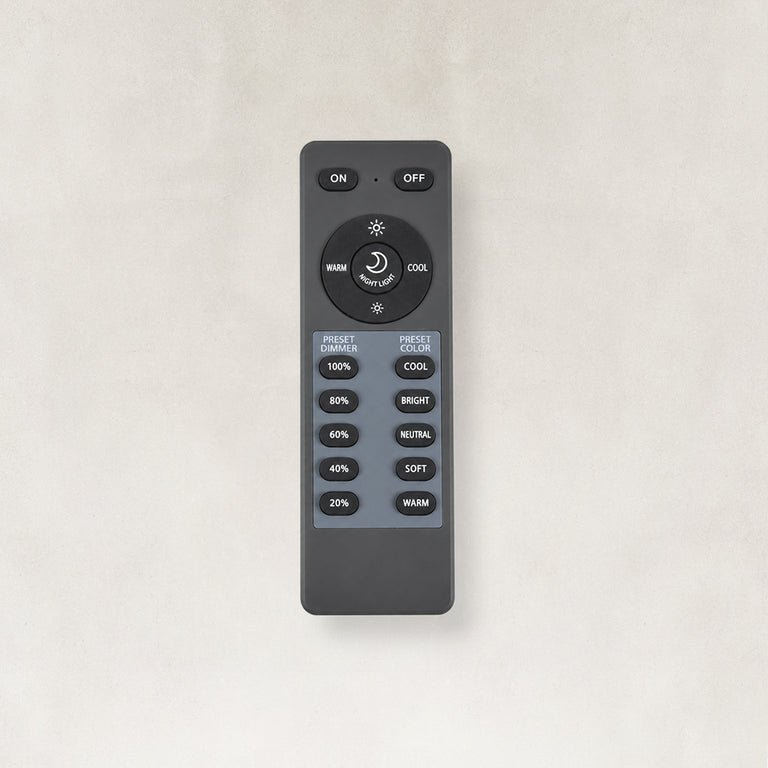 Control accessory shown beside the low-profile flush mount