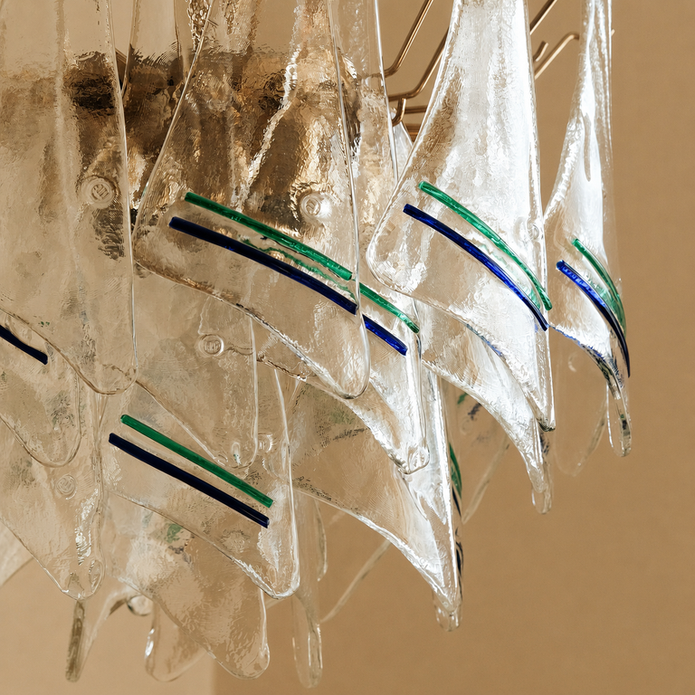 Maris Veil Clear Textured Glass Chandelier