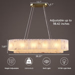 Modern Alabaster Chandelier by Dalmivik, product or room detail view