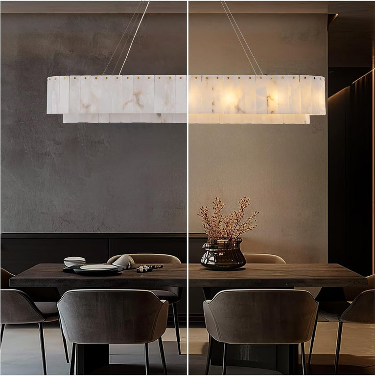 Modern Alabaster Chandelier by Dalmivik, product or room detail view