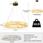 Modern Alabaster Chandelier by Dalmivik, product or room detail view