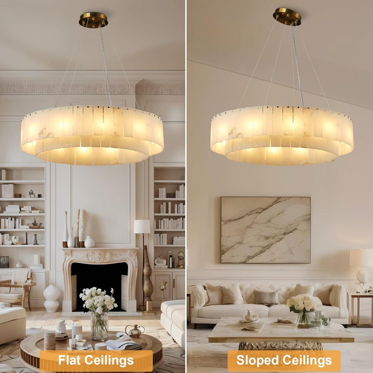 Modern Alabaster Chandelier by Dalmivik, product or room detail view