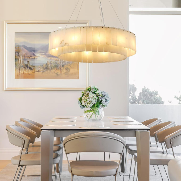 Modern Alabaster Chandelier by Dalmivik, product or room detail view