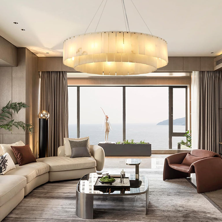 Modern Alabaster Chandelier by Dalmivik, product or room detail view