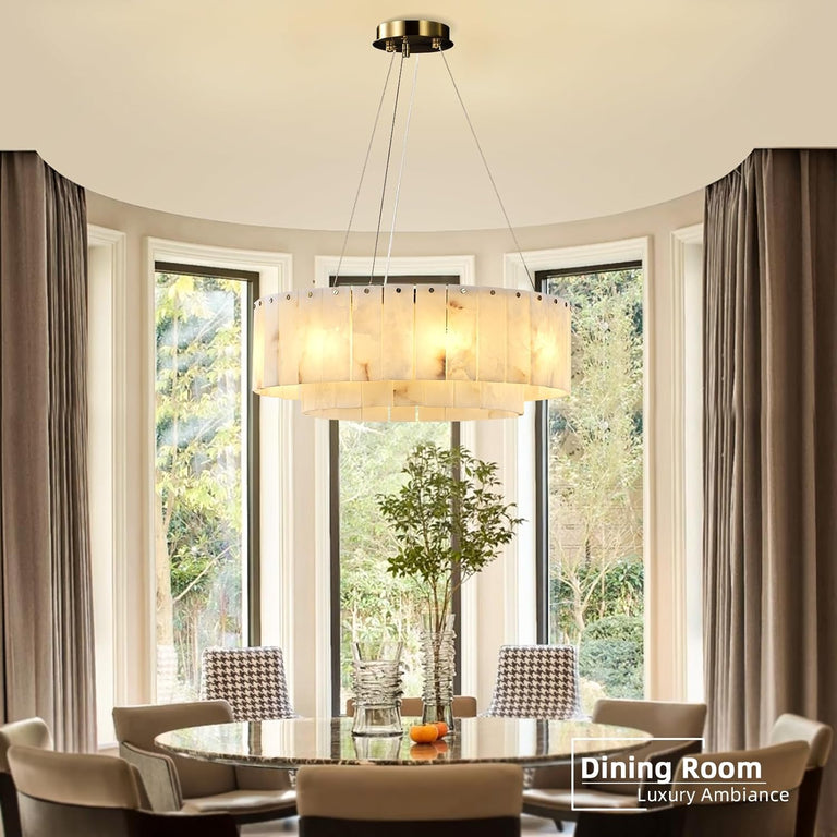 Modern Alabaster Chandelier by Dalmivik, product or room detail view