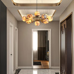 Modern Round Alabaster Chandelier by Dalmivik, product or room detail view